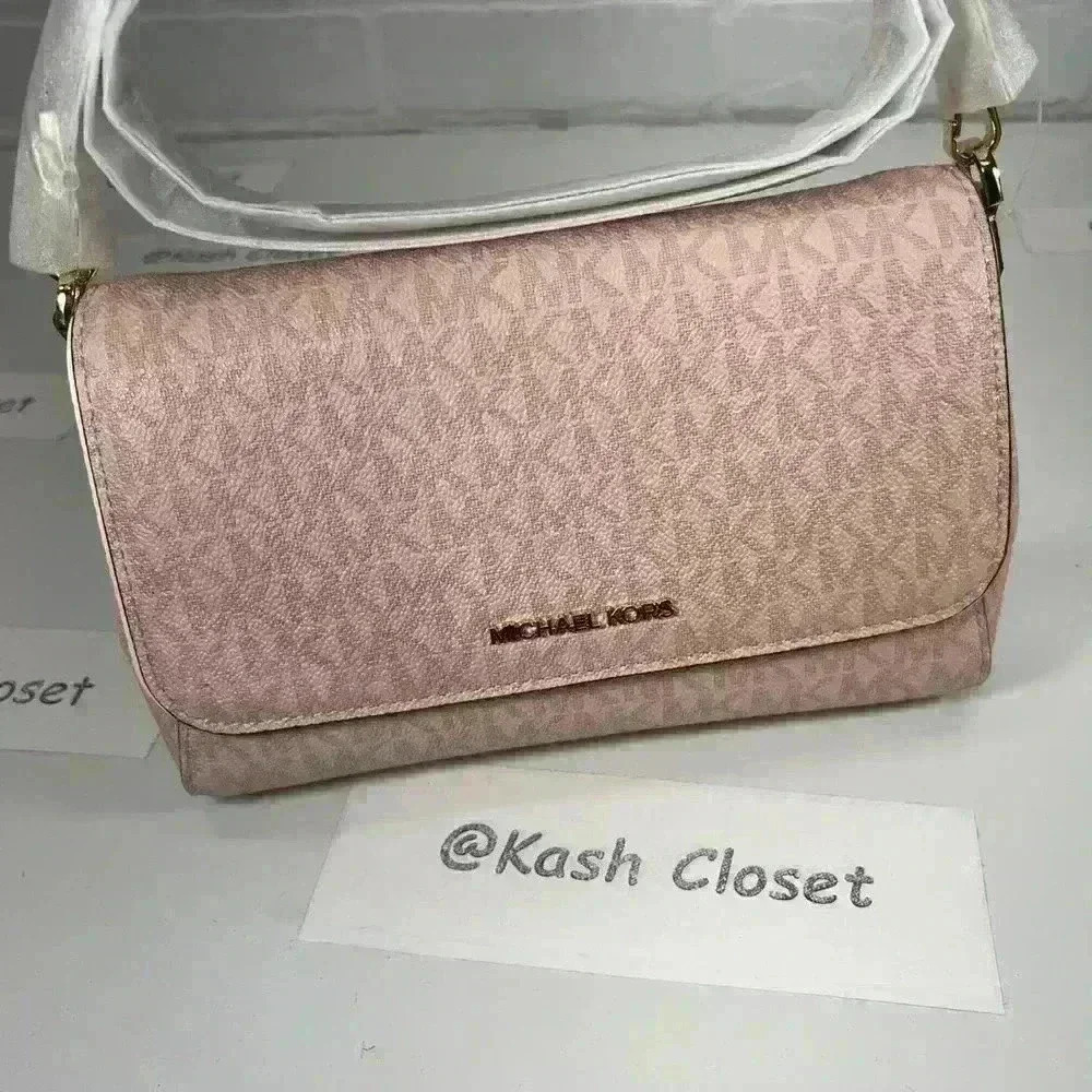 Michael Kors Convertible Crossbody Bag Medium Logo DK Powder blush